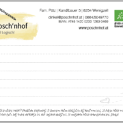 Notizblock Gestaltung für den Biobauernhof Poschnhof Pötz Wenigzell